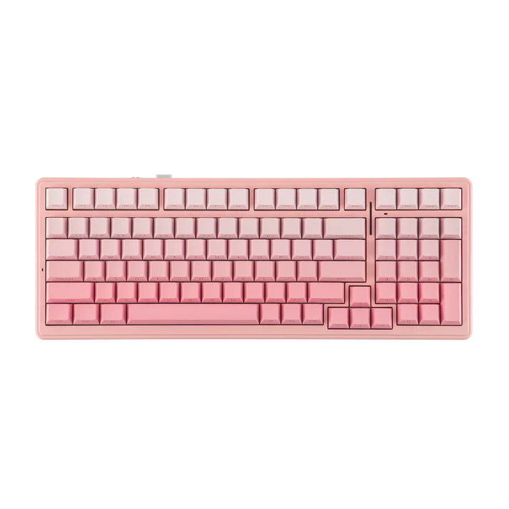 Aula F99 Pink (Side-Printed), Hotswap RGB Gasket Bluetooth Wireless, Tastatura Mecanica Gaming, Roz