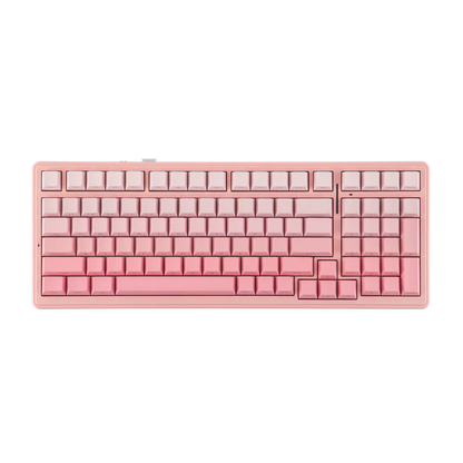 Aula F99 Pink (Side-Printed), Hotswap RGB Gasket Bluetooth Wireless, Tastatura Mecanica Gaming, Roz
