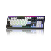 Aula H108 Black White, Hotswap RGB Gasket Bluetooth Wireless, Tastatura Mecanica Gaming, Negru