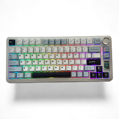 Aula S75 PRO White Blue, Hotswap RGB Gasket Bluetooth Wireless, Tastatura Mecanica Gaming, Alb