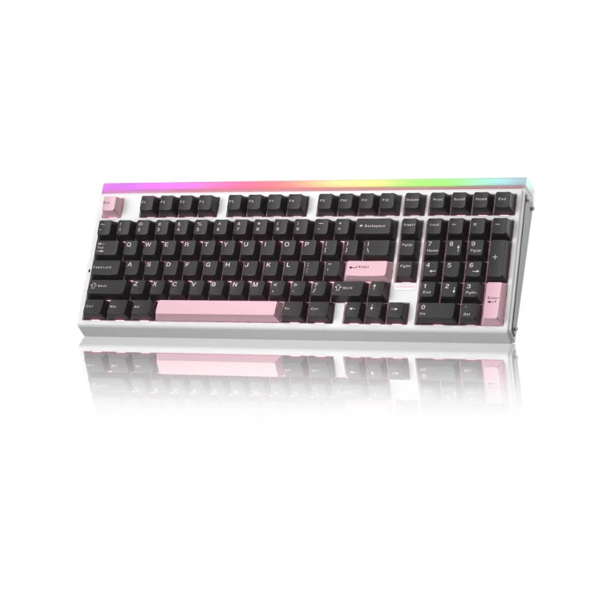 Aula HERO99 8K Black Pink, RGB Gasket, Hall Effect (Magnetica), Tastatura Gaming, Layout 99%, Negru