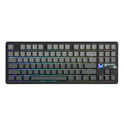 Aula F87 PRO V2, Black Grey gradient (Side-Printed), Hotswap RGB Gasket Bluetooth Wireless, Tastatura Mecanica Gaming, Gri