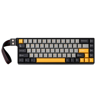 Aula WIN68 HE MAX Grey Yellow, RGB Gasket, Hall Effect (Magnetica), Tastatura Gaming, Layout 60%, Gri