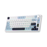 Aula S75 PRO White Blue, Hotswap RGB Gasket Bluetooth Wireless, Tastatura Mecanica Gaming, Alb