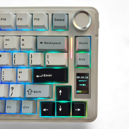 Aula S75 PRO White Blue, Hotswap RGB Gasket Bluetooth Wireless, Tastatura Mecanica Gaming, Alb