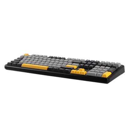 Aula F108 Grey Yellow, Hotswap RGB Gasket Bluetooth Wireless, Tastatura Mecanica Gaming, Gri