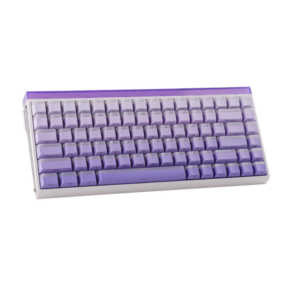 Aula HERO84 8K White Purple Contours, RGB Tray-Mount, Hall Effect (Magnetica), Tastatura Gaming, Layout 75%, Alb