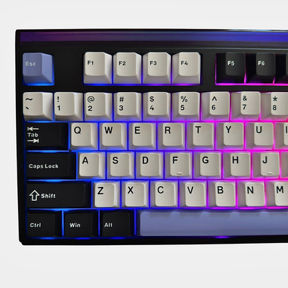 Aula H108 Black White, Hotswap RGB Gasket Bluetooth Wireless, Tastatura Mecanica Gaming, Negru