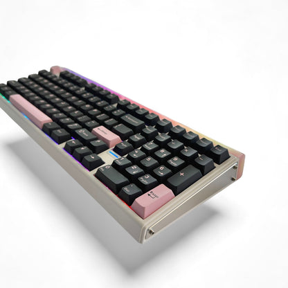 Aula HERO99 8K Black Pink, RGB Gasket, Hall Effect (Magnetica), Tastatura Gaming, Layout 99%, Negru