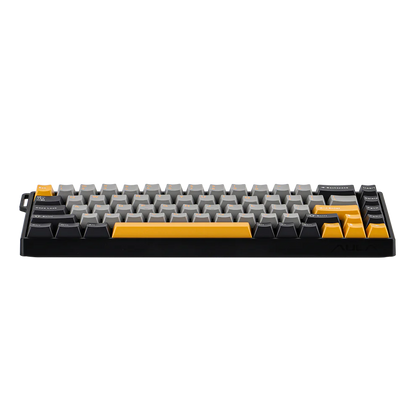 Aula WIN68 HE MAX Grey Yellow, RGB Gasket, Hall Effect (Magnetica), Tastatura Gaming, Layout 60%, Gri