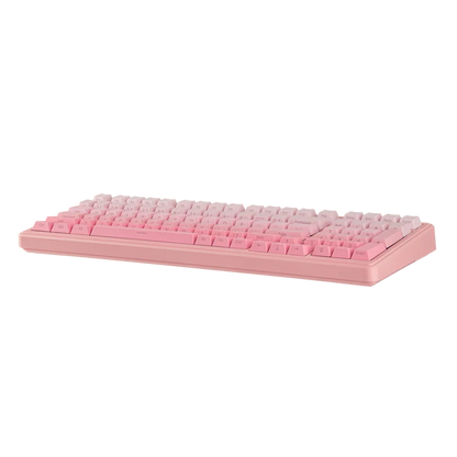 Aula F99 Pink (Side-Printed), Hotswap RGB Gasket Bluetooth Wireless, Tastatura Mecanica Gaming, Roz
