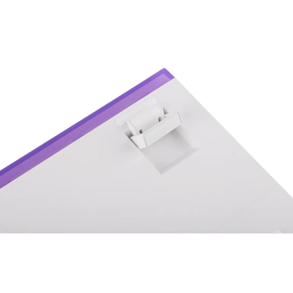 Aula HERO84 8K White Purple Contours, RGB Tray-Mount, Hall Effect (Magnetica), Tastatura Gaming, Layout 75%, Alb