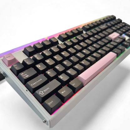 Aula HERO99 8K Black Pink, RGB Gasket, Hall Effect (Magnetica), Tastatura Gaming, Layout 99%, Negru