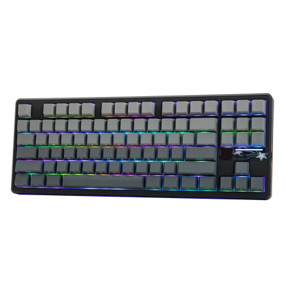 Aula F87 PRO V2, Black Grey gradient (Side-Printed), Hotswap RGB Gasket Bluetooth Wireless, Tastatura Mecanica Gaming, Gri