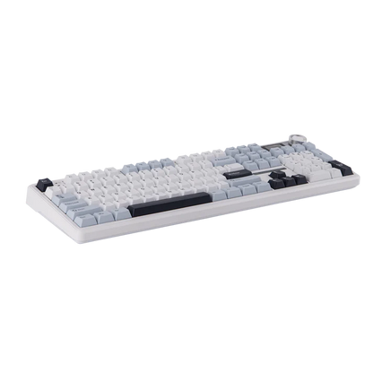 Aula F108 PRO White Blue, Hotswap RGB Gasket Bluetooth Wireless, Tastatura Mecanica Gaming, Alb