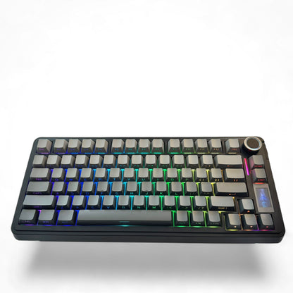 Aula S75 PRO Black Grey gradient (Side-Printed), Hotswap RGB Gasket Bluetooth Wireless, Tastatura Mecanica Gaming, Negru