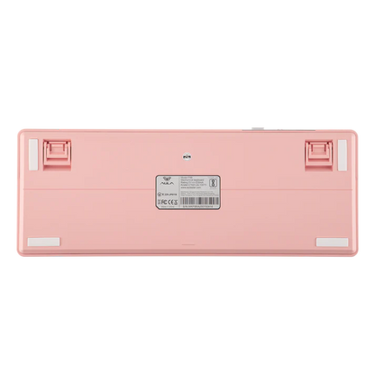 Aula F99 Pink (Side-Printed), Hotswap RGB Gasket Bluetooth Wireless, Tastatura Mecanica Gaming, Roz