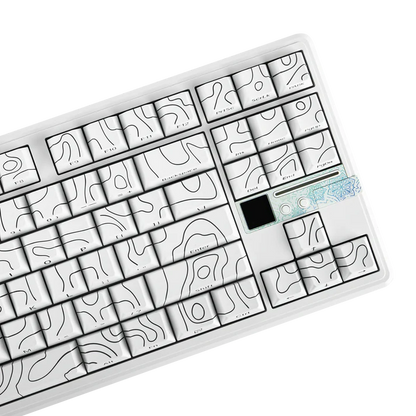 Aula F87 PRO V2, White Contours, Hotswap RGB Gasket Bluetooth Wireless, Tastatura Mecanica Gaming, Alb