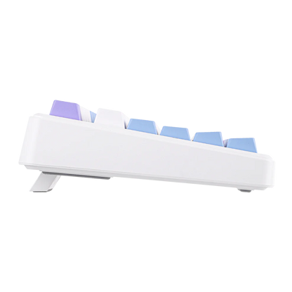 Aula F75 MAX White Purple, Hotswap RGB Gasket Bluetooth Wireless, Tastatura Mecanica Gaming, Alb