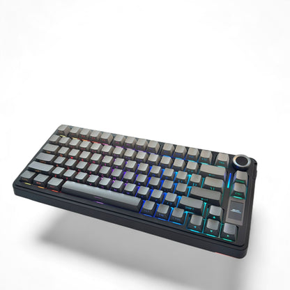 Aula S75 PRO Black Grey gradient (Side-Printed), Hotswap RGB Gasket Bluetooth Wireless, Tastatura Mecanica Gaming, Negru