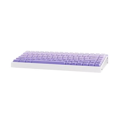 Aula HERO84 8K White Purple Contours, RGB Tray-Mount, Hall Effect (Magnetica), Tastatura Gaming, Layout 75%, Alb