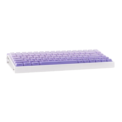 Aula HERO84 8K White Purple Contours, RGB Tray-Mount, Hall Effect (Magnetica), Tastatura Gaming, Layout 75%, Alb