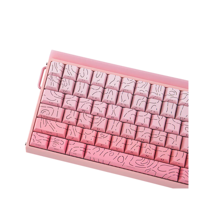 Aula HERO84 8K Pink (Side-Printed), RGB Gasket, Hall Effect (Magnetica), Tastatura Gaming, Layout 75%, Roz