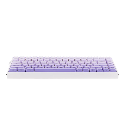 Aula HERO84 8K White Purple Contours, RGB Tray-Mount, Hall Effect (Magnetica), Tastatura Gaming, Layout 75%, Alb