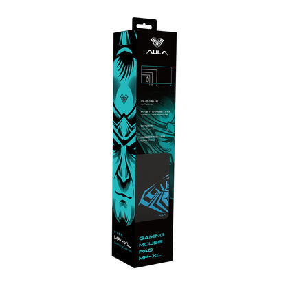 Aula MP-XL Deskmat 900x400x3mm, Mouse Pad Gaming XL, Textil, Baza Antiderapanta, Negru/Albastru