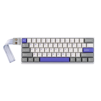 Aula WIN60 HE MAX White Blue, RGB Gasket, Hall Effect (Magnetica), Tastatura Gaming, Layout 65%, Alb