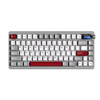 AULA NOVA75 Galaxy Gray, Hotswap RGB Gasket Tri-Mode Bluetooth Wireless, Tastatura Mecanica Gaming, Gri