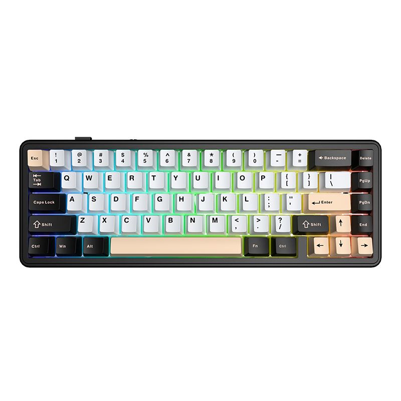 Aula F65 Black Blue, Hotswap RGB Gasket Bluetooth Wireless, Tastatura Mecanica Gaming, Negru