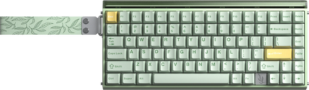Aula HERO75 HE Green Spiritcloud, RGB Gasket Tri-Mode Bluetooth Wireless, Hall Effect (Magnetica), Tastatura Gaming, Layout 75%, Verde