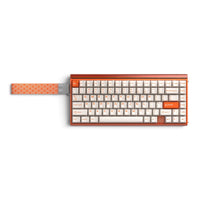Aula HERO75 HE Orange Spiritcloud, RGB Gasket Tri-Mode Bluetooth Wireless, Hall Effect (Magnetica), Tastatura Gaming, Layout 75%, Portocaliu