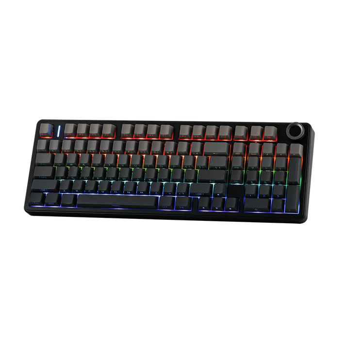 Aula F99 PRO Black Grey gradient (Side-Printed), Hotswap RGB Gasket Bluetooth Wireless, Tastatura Mecanica Gaming, Gri