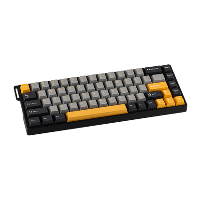 Aula WIN68 HE MAX Grey Yellow, RGB Gasket, Hall Effect (Magnetica), Tastatura Gaming, Layout 60%, Gri
