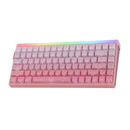 Aula HERO84 8K Pink (Side-Printed), RGB Gasket, Hall Effect (Magnetica), Tastatura Gaming, Layout 75%, Roz