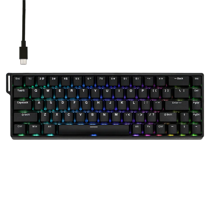 Aula WIN68 HE Black, Hotswap RGB Gasket Magnetica (Hall Effect), Tastatura Mecanica Gaming, Negru