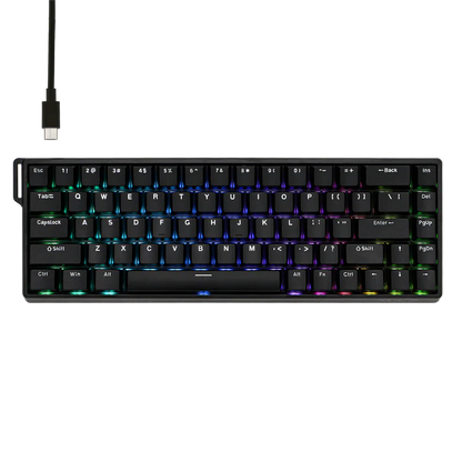 Aula WIN68 HE Black, Hotswap RGB Gasket Magnetica (Hall Effect), Tastatura Mecanica Gaming, Negru