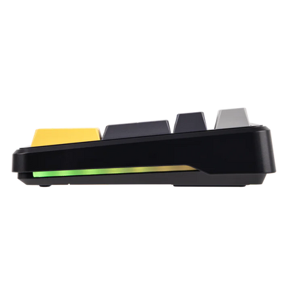 Aula F108 Grey Yellow, Hotswap RGB Gasket Bluetooth Wireless, Tastatura Mecanica Gaming, Gri