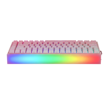 Aula HERO84 8K Pink (Side-Printed), RGB Gasket, Hall Effect (Magnetica), Tastatura Gaming, Layout 75%, Roz