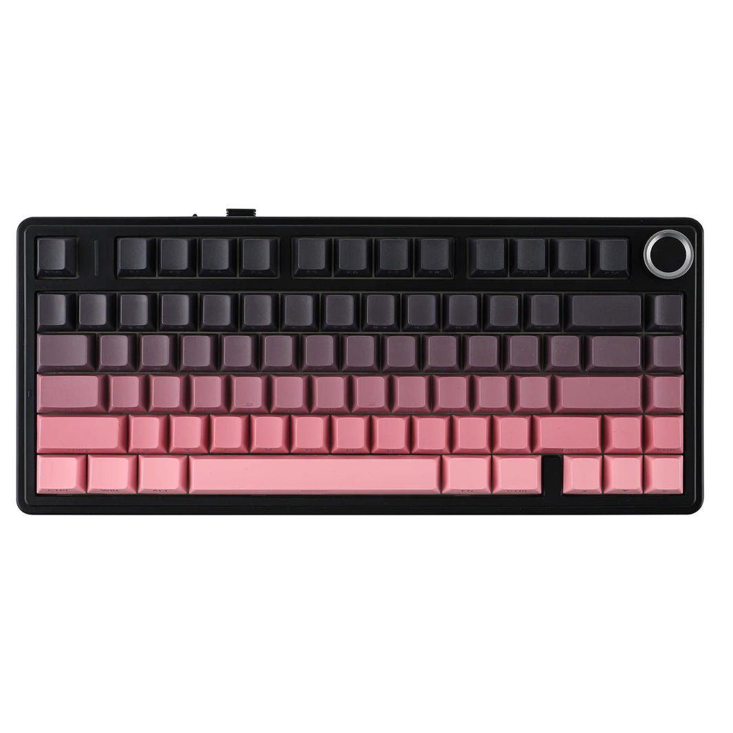 Aula F75 Pink gradient (Side-Printed), Hotswap RGB Gasket Bluetooth Wireless Tastatura Mecanica Gaming, Roz