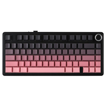 Aula F75 Pink gradient (Side-Printed), Hotswap RGB Gasket Bluetooth Wireless Tastatura Mecanica Gaming, Roz