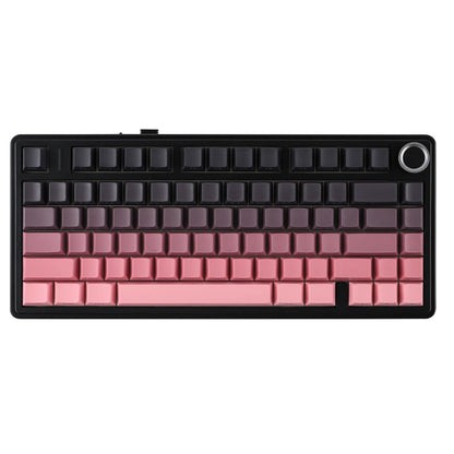 Aula F75 Pink gradient (Side-Printed), Hotswap RGB Gasket Bluetooth Wireless Tastatura Mecanica Gaming, Roz