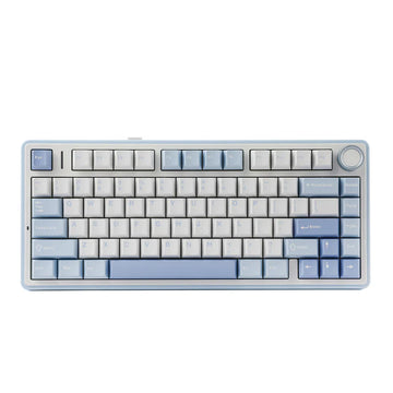 Aula F75 Sea Salt Blue, Hotswap RGB Gasket Bluetooth Wireless, Tastatura Mecanica Gaming, Alb