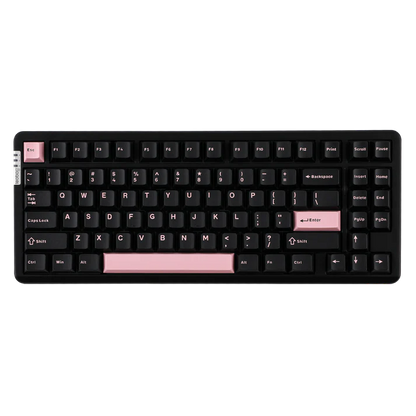 Leobog HI86 Black Pink, Aluminium Case, Hotswap RGB Gasket Bluetooth Wireless, 86% Layout, Tastatura Mecanica Gaming, Negru
