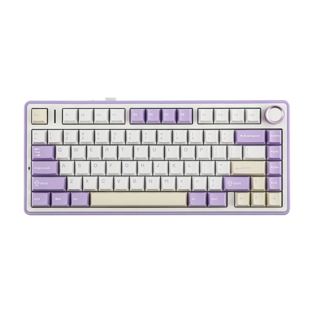 Aula F75 Purple, Hotswap RGB Gasket Bluetooth Wireless, Tastatura Mecanica Gaming, Mov