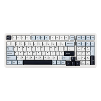 Aula F99 White Blue, Hotswap RGB Gasket Bluetooth Wireless, Tastatura Mecanica Gaming, Alb