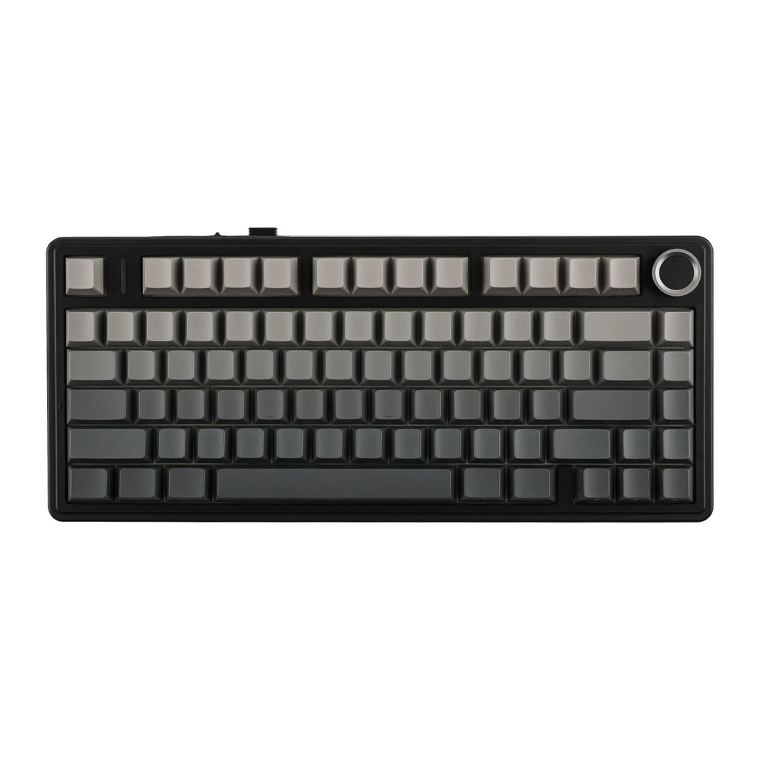 Aula F75 Black Grey gradient (Side-Printed), Hotswap RGB Gasket Bluetooth Wireless Tastatura Mecanica Gaming, Gri