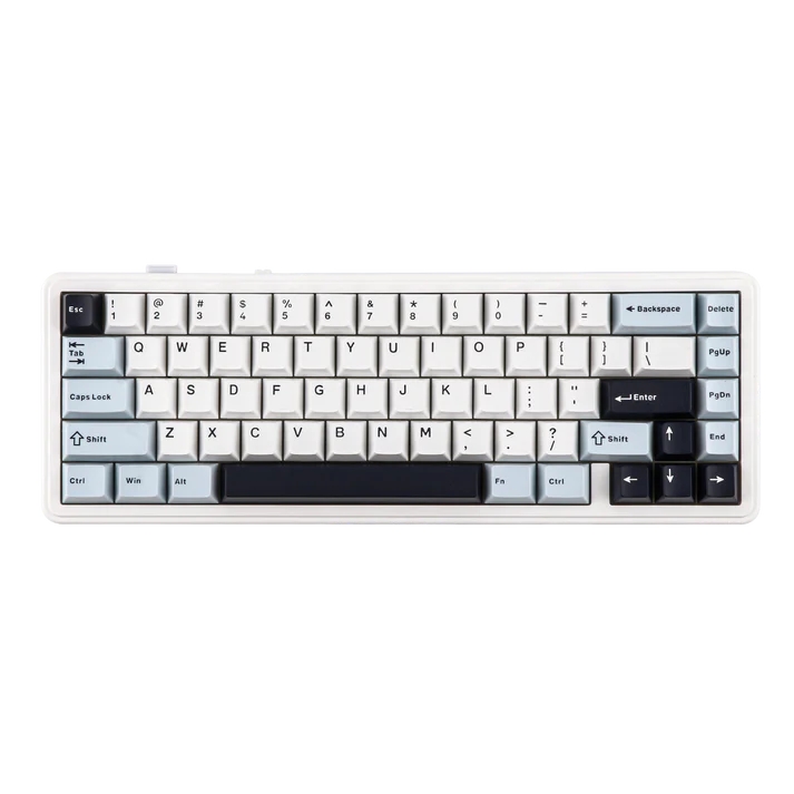 Aula F65 White Blue, Hotswap RGB Gasket Bluetooth Wireless, Tastatura Mecanica Gaming, Alb